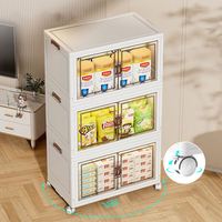 Casier pliable transparent facile à installer, étagère de rangement pour vêtements en plastique à assemblage arbitraire, adapté à la chambre et au bureau