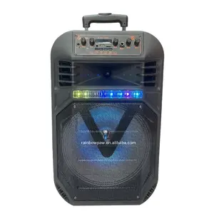 KTS 12 inç arabası mavi diş parti hoparlör açık kablosuz karaoke bas hoparlör ile led ışık KTS-1543