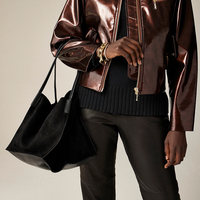 Sac Fourre-Tout Seau Hobo Grande Épaule Personnalisé en Cuir Daim Marron de Luxe pour Femmes