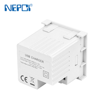 Módulo de Enchufe de Pared USB-C OEM/ODM NEPCI 45x45x47mm PD3.0 65W XJY-USB-17PK-65C, Puerto Único, Carga Rápida, Superficie Mate, CE/EMC