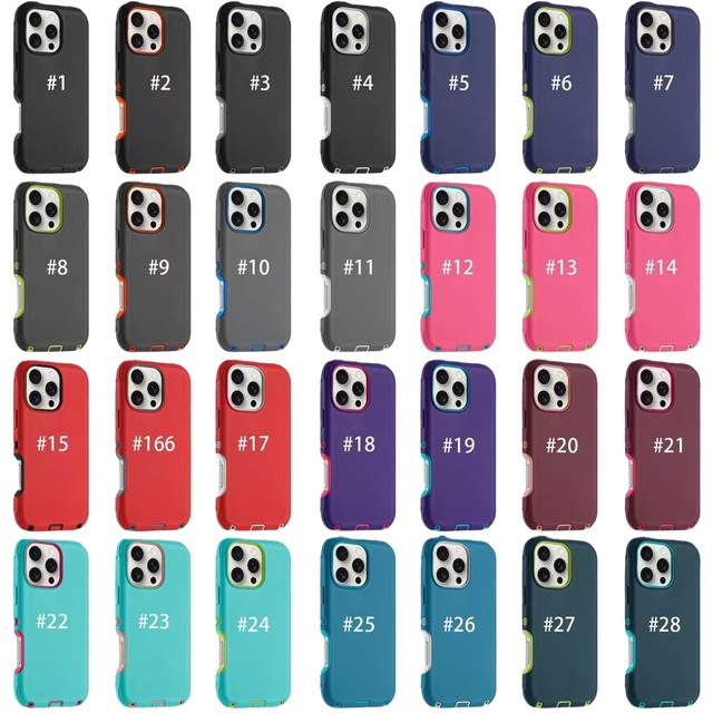 Shockproof Triple Defense Heavy Duty Defender Case for iPhone 17 17pro 17air 17 Pro Max Rugged Shield Mobile Phone Back Cover
