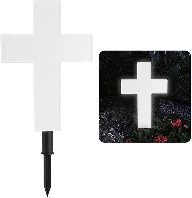 Wholesale Solar LED Cross Light for Garden Cemetery Grave Church Memorial Decoration