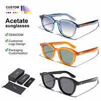 Lunettes de soleil polarisées de luxe rétro pour hommes et femmes, avec logo personnalisé, monture carrée épaisse en acétate, par des fabricants de créateurs