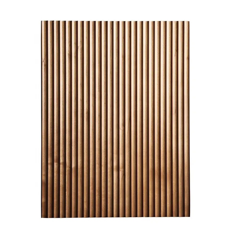 Panels Slatted Composite External Cladding 3D Wood Decoration Wall for House Siding Exterior