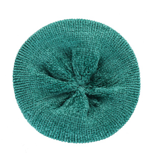 HZM-22355 fil de chenille fil de polyester béret chapeau en tricot pour <span class=keywords><strong>femme</strong></span> béret tricoté fantaisie - Product Image 4