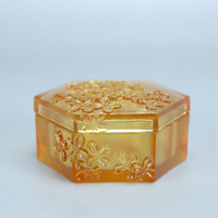 Boîtes à bijoux en verre cristal Liuli de haute qualité, exquises, fabriquées par procédé de cire perdue, pour ranger boucles d'oreilles et colliers, élégantes pour la chambre à coucher.