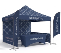 Tente à auvent 10x10 avec structure en aluminium, toile Oxford 600D, monocouche, imperméable, pop-up, pour intérieur/extérieur, salons professionnels, expositions, chapiteaux et gazebos