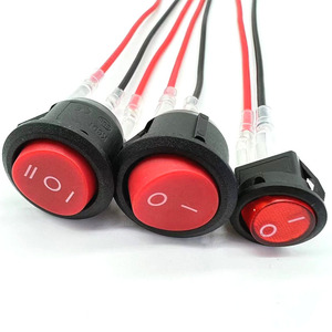 สวิตช์โยกแบบกลม 2 ขา 12 โวลต์ เปิด-ปิด SPST ขนาด 20 มม. สวิตช์โยกขนาดเล็ก 2 ทาง พร้อมแผนผังการเดินสายไฟสำหรับรถยนต์ ยานยนต์ RV - Product Image 3