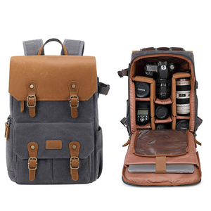 Factory Supply Canvas Backpack Photography <b>Bag</b> Camera Backpack Case Waterproof Anti-Theft Drone Polyester Zipper - Product Image 1