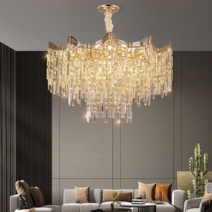 Lámpara de Araña de Cristal de Lujo, Redonda, con Múltiples Cabezales LED E27, Estilo Francés, para Sala de Estar, Comedor, Dormitorio, 2026 - Product Image 2