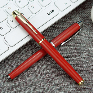 Red Metal Ballpoint <b>Pen</b> Black Ink Customizable Logo Printing Business Gift Promotional <b>Pen</b> - Product Image 1