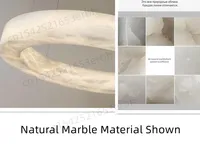 Lustres suspendus modernes à hauteur réglable en marbre naturel espagnol alabastro, ampoules LED, finition beige, salon, salle à manger, loft