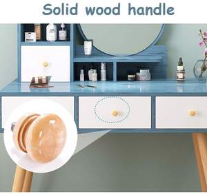 Salon mural rond pour femmes Nordic Small Window 9 Drawer Used Dressers Table Dressing Table Green - Product Image 3