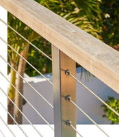 Accessoires de rampe d'escalier en acier inoxydable 304 316 les plus vendus, plaques de couvercle de base de poteau de balcon extérieur avec vis assorties