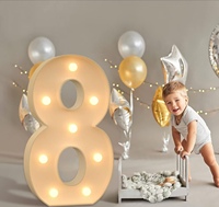 Décoration d'anniversaire en chiffres lumineux de 3FT, grand panneau en mousse, 15 lettres lumineuses pour fête, décoration de mariage et de remise de diplôme, support d'arche mosaïque, pré-découpé, DIY