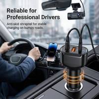 Cargador de Coche de 3 Puertos PD30W Dual QC22.5W, Adaptador Rápido para Encendedor de Cigarrillos, Indicador LED USB-A PD, Cargador Universal para Teléfono de Coche de 12V/24V