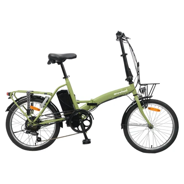 Anywheel doğrudan satış özel yüksek karbon çelik 20 inç 250W orta sürücü Ebike yetişkinler için elektrikli bisiklet katlanabilir elektrikli bisiklet