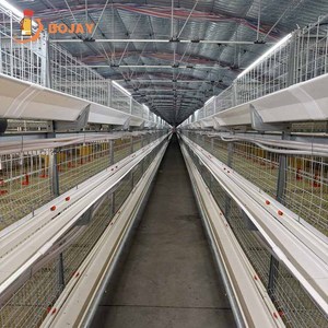 Impilabile gabbia di pollo multistrato di tipo H salvaspazio rete metallica zincata efficiente alloggiamento per animali - Product Image 2