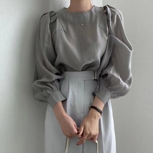 Baju Wanita Grosir Butik Musim Panas 2026 Gaya Kasual Prancis Sederhana Kerah Bulat Lengan Lonceng Temperamen Serbaguna - Product Image 4
