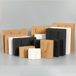 Sacs cadeaux <span class=keywords><strong>SBS</strong></span> marron de luxe de taille moyenne, impression offset, pour mariages, fêtes, supermarchés, sacs promotionnels en gros pour faveurs de mariage - Product Image 4