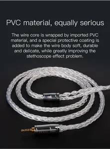 KBEAR Limpid Pro 4N Cable Insignia de Plata Pura de 8 Núcleos, Cable de Auriculares Internos de 2 Pines/MMCX/ TFZ/ QDC para <span class=keywords><strong>KZ</strong></span> <span class=keywords><strong>ASX</strong></span> BLKZ IEM - Product Image 6