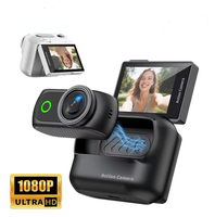 Caméra d'action magnétique HD 1080P mini 2,0 pouces pour VLOG, motos, vélos, voitures, sports, écran rotatif, portable, détachable