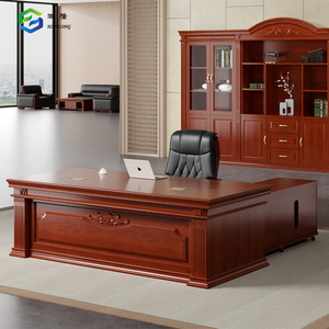 Bàn điều hành Ý sơn bàn CEO sang trọng bàn gỗ rắn văn phòng - Product Image 2