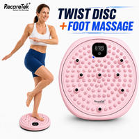 Máquina de Fitness para Entrenamiento Cardiovascular, Equipo de Ejercicio para Interiores, Equipo de Gimnasio, Tabla de Ejercicios Digital Inteligente con Masaje Magnético para Pies