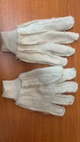 Personnalisé Coton polyester Toile Double Paume Moulin À Chaud Gants Bâche Soudage Construction Résistant À La Chaleur Poignet Élastique