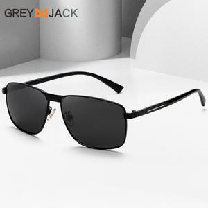 Lunettes de soleil polarisées métalliques Greyjack pour hommes, protection UV400, monture en métal TR, verres TAC, carrées, pour la conduite, le cyclisme, les sports de plein air - Product Image 3