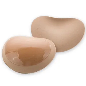 reusable washable soft form non slip artificial organic cotton adhesive sponge bra inserts breast pads