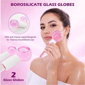 Ensemble de ventouses faciales 3 en 1, ventouses de massage en verre, globe de glace, outil de beauté pour le visage et le corps - Product Image 3