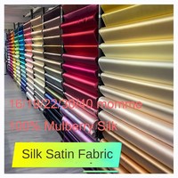 Tissu en soie charmeuse tissée unie teinte couleur naturelle 40MM 140CM, vente en gros de tissu en satin de soie pure de mûrier pour vêtements