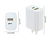 Vente chaude prix usine 20W A + C chargeur rapide prise USB C PD 3.0 secteur US EU UK Type C adaptateur secteur de charge murale