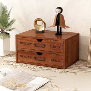 Meuble de rangement en bois à 4 tiroirs, anti-humidité, organisateur de bureau, organisateur de bureau de table - Product Image 2