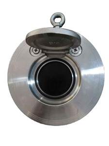 Installation horizontale et verticale CF8 H74W DN40-DN300 DIN PN16 <span class=keywords><strong>plaquette</strong></span> <span class=keywords><strong>disque</strong></span> unique plaque circulaire clapet anti-retour à feuilles minces - Product Image 6