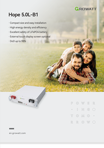 แบตเตอรี่ Growatt <span class=keywords><strong>HOPE</strong></span> 5.0LW-B1 5kWh 51.2V LFP แบบชาร์จได้ ติดผนัง 6000 รอบการใช้งาน AC สำหรับระบบกักเก็บพลังงานภายในบ้าน - Product Image 6