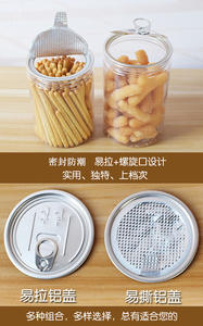 מזון כיתה פחיות מיכל בורג מכסה צנצנות העליון לסלט סוכר עוגיות שוקולד עוגת שוקולד שימורים מזון לתינוקות שימורים - Product Image 4