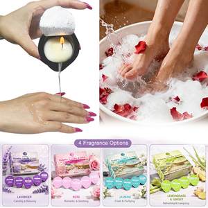 Set Pedicure Spa 5-in-1 con Candela Massaggiante, Olio, Aromaterapia e Kit per Cura dei Piedi - Product Image 2