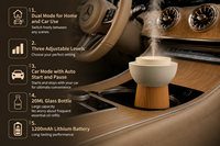 Diffuseur de parfum intelligent pour voiture 2026 en gros, 20 ml, sans fil, rechargeable, électrique, sans eau, avec arrêt automatique pour voiture