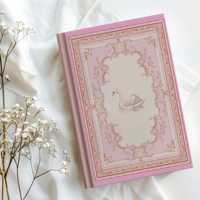 Carnet de notes vintage LABON Cygne Blanc Rose, couverture rigide, style Coquette, livre de vœux de mariage romantique, esthétique Balletcore