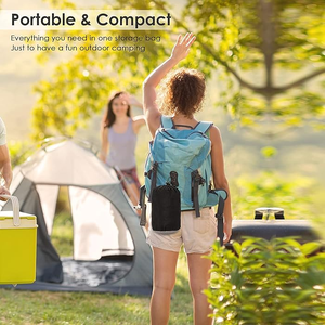 مقاومة للتمزيق في الهواء الطلق قابلة للطي التخييم أرجوحة المظلة قماش النايلون مزدوجة في الهواء الطلق أرجوحة سياحية - Product Image 6