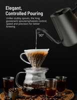 Bouilloire électrique à col de cygne en acier inoxydable avec contrôle numérique de la température, pour usage extérieur et hôtelier, cafetière/théière portable