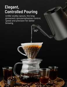 Electronic Gooseneck Stainless Steel Temperature Control Electric Kettle for Hotel Use <b>Portable</b> <b>Coffee</b> Tea <b>Maker</b> Automatic - Product Image 5