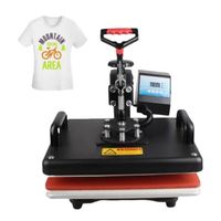 Presse à plat multifonctionnelle à bras articulé pour sublimation, pour t-shirts, taies d'oreiller, coques de téléphone, sweats à capuche et articles à écran unique