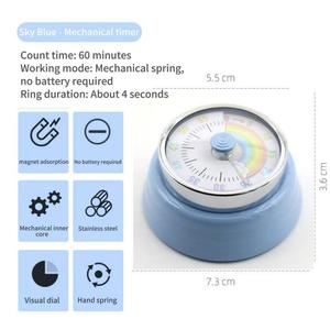 Đa chức năng Retro hẹn giờ nhà bếp treo tường và di động phổ biến xuất hiện nhà sử dụng nhựa hẹn giờ từ tính - Product Image 6