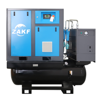 ZAKF ZAI-20 20HP 15KW voiture magasin utiliser 208V 60HZ 3PH 8Bar 4-en-1 vis industrie compresseur