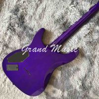 Guitare électrique à 6 cordes, en érable flamme rouge, manche au corps, instrument personnalisé