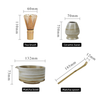 OEM ODM Souvenir Boîte Cadeau 4Pcs Service à Thé Matcha Jeu de Fouet Outils
