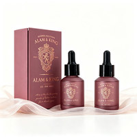 Bouteille en verre colorée à épaule inclinée, personnalisée, 30ml 60ml, avec logo sérigraphié, pour huile de croissance capillaire, sérum réparateur, émulsion cutanée, flacon cosmétique